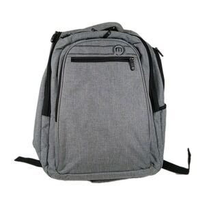 Travis Mathew The Go Laptop Backpack Gray Fleece Lined 12.5"x19.5"x6" "Hole"